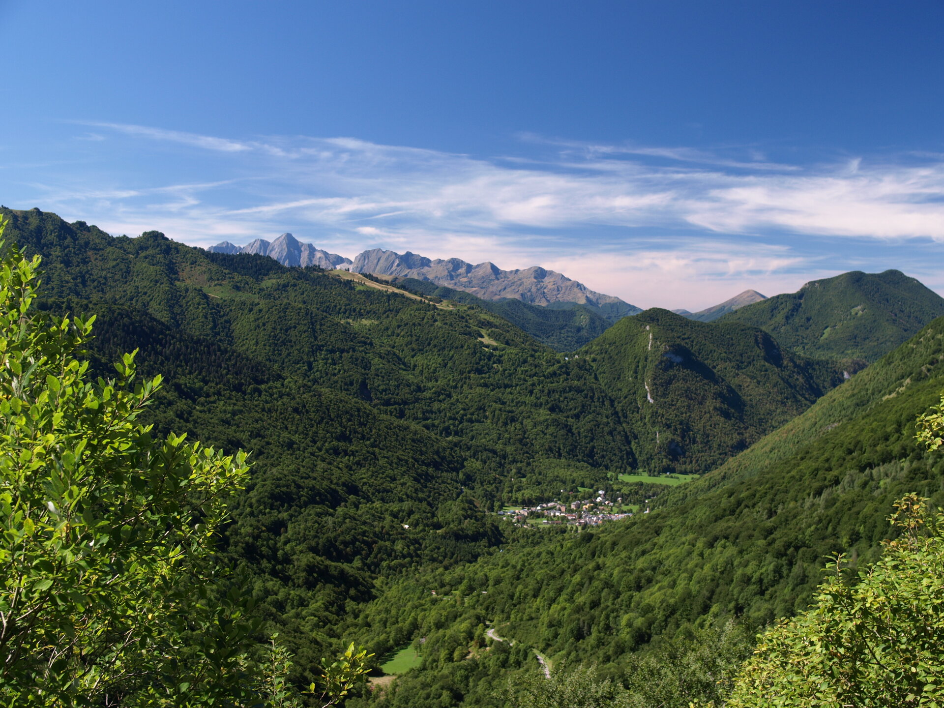 Col d'Agnes depuis la route d'Aulus-les-Bains